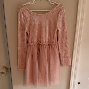 Cat & Jack Elegant Pink Velvet Kids Dress